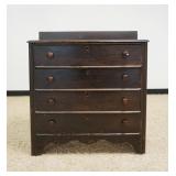 1235B	COUNTRY PINE 4 DRAWER CHEST, APPROXIMATELY 38 IN X 17 IN X 41 IN