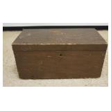 1294A	ANTIQUE PINE BLANKET BOX, APPROXIMATELY 33 IN X 16 IN X 17 IN