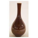 1057	ASIAN OXBLOOD VASE W/CHARACTER MARKS ON BASE, APPROXIMATELY 9 1/2 IN HIGH