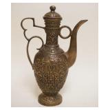 1061	BRONZE ASIAN TEAPOT W/CHARACTER MARKS ON BASE, APPROXIMATELY 10 1/2 IN HIGH