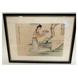 1088	JAPANESE WOOD  BLOCK PRINT APPROXIMATELY 17 IN X 13 IN OVERALL