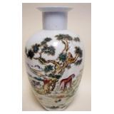 1118	CHINESE PORCELAIN VASE WITH IMAGES OF ANIMALS, APPROXIMATELY 17 IN H