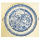 1128	CHINESE CANTON PORCELAIN WARMING DISH, APPROXIMATELY 11 IN X 3 IN