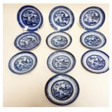 1142	CHINESE CANTON PORCELAIN GROUP OF 10 PIECE ASSORTED ITEMS,  LARGEST APPROXIMATELY 6  IN