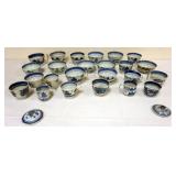 1143	CHINESE CANTON PORCELAIN LARGE GROUP OF ASSORTED CUPS, ALL WITH DAMAGE AND LOSS