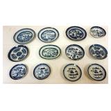 1144	CHINESE CANTON PORCELAIN GROUP OF 12 PIECE ASSORTED ITEMS,  LARGEST APPROXIMATELY 8  IN, ALL WI