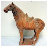 1189	CHINESE TERRACOTTA FIGURE OF HORSE, APPROXIMATELY 6 IN X 20 IN X 23 IN H