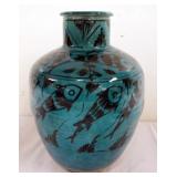 1200	CHINESE POTTERY VASE WITH IMAGES OF FISH, APPROXIMATELY