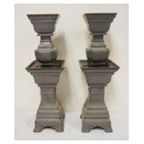1260	CHINESE PEWTER CANDLESTICKS, APPROXIMATELY 18 IN HIGH