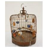 1266	WOOD BIRD CAGE, APPROXIMATELY 10 IN X 15 IN