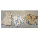 1279	3 ASIAN SILK EMBROIDERED ROBES, SOME STAINS