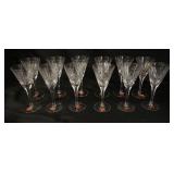 1003	12 GORHAM LEAD CRYSTAL CHAMPAGNES, DIAMOND CUT, EACH APPROXIMATELY 7 3/4 IN HIGH