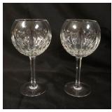 1006	2 WATERFORD MILLENIUM WINE GOBLETS, APPROXIMATELY 8 IN