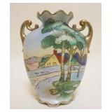 1009	HAND PAINTED NIPPON VASE, APPROXIMATELY 5 1/2 IN HIGH