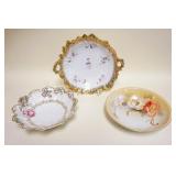 1015	3 PIECE GROUP OF VICTORIAN CHINA INCLUDING LIMOGES, RS GERMAN & CT GERMAN, LARGEST APPROXIMATEL