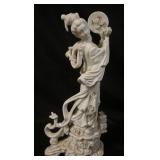 1021	PORCELAIN FIGURE OF ASIAN WOMAN, APPROXIMATELY 15 IN HIGH
