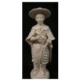 1022	PORCELAIN FIGURE OF ASIAN MAN, APPROXIMATELY 14 IN HIGH