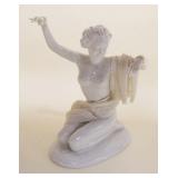 1025	UNTERWEISS BACH PORRCELAIN NUDE FIGURINE IN LACE, LOSS TO LACE, APPROXIMATELY 7 3/4 IN