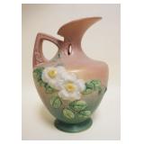 1043	ROSEVILLE ART POTTERY *WHITE ROSES* EWER, APPROXIMATELY 10 1/2 IN HIGH