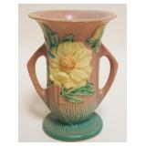 1045	ROSEVILLE ART POTTERY *PEONY* VASE, CHIPS ON TOP RIM, APPROXIMATELY 6 IN HIGH