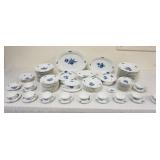 1046	ROYAL COPENHAGEN DINNERWARE, BLUE FLOWERS, PANELED SIDES, APPROXIMATELY 88 PIECES, 12-7 1/2 IN 
