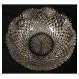 1055	BRILLIANT CUT GLASS BOWL, APPROXIMATELY 8 IN X 3 1/4 IN HIGH
