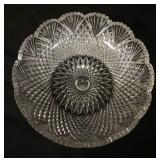 1056	BRILLIANT CUT GLASS BOWL, APPROXIMATELY 10 IN X 3 IN HIGH