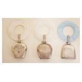 1092	STERLING & MOTHER OF PEARL BABY RATTLES