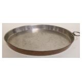 1116	UPPER LEGIONS UTENSILS OVAL COPPER PAN, APPROXIMATELY 14 IN X 11 IN X 1 1/2 IN