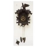 1124	CARVED CUCKOO CLOCK, SOME LOSS TO CARVING, SOLD AS FOUND FOR RESTORATION, APPROXIMATELY 14 IN X