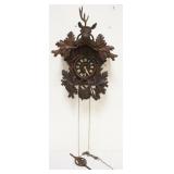 1130	CARVED CUCKOO CLOCK, SOME LOSS TO CARVING, SOLD AS FOUND FOR RESTORATION, APPROXIMATELY 18 IN X