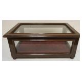 1133	BEVELLED GLASS TABLE TOP SHOWCASE, APPROXIMATELY 25 IN X 16 IN X 10 1/2 IN
