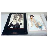 1154	OLIVIA DEBERADINIS SIGNED  PRINT AND POSTER, LARGEST APPROIMXTELY 34 IN X 26 IN, SOME WEAR TO C