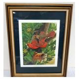 1159	SIGNED JOHN RUTHVEN CARDINAL PRINT, APPROXIMATELY 22 IN X 29 IN OVERALL
