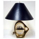 1165	BRASS FISH TABLE LAMP, APPROXIMATELY 29 IN H