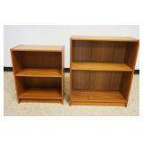 1187	2 DANISH TEAK BOOKCASES, LARGEST APPROXIMATELY 31 IN X 12 IN X 36 IN H