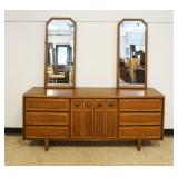 1198	AMERICAN OF MARTINSVILLE MID CENTURY MODERN LOW 6 DRAWER CHEST WITH 2 DOORS CONCEALING 3 DRAWER