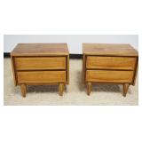 1200	PAIR OF AMERICAN OF MARTINSVILLE MID CENTURY MODERN NIGHT STANDS, EACH  APPROXIMATELY 23 IN X 1