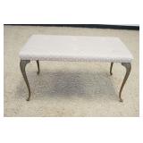 1220	BRONZE CABROILE UPHOLSTERED BENCH, APPROXIMATELY 35 IN X 18 IN X 19 IN H