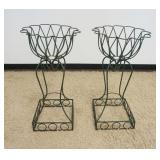1227	PAIR OF WIRE PATIO PLANTERS, EACH APPROXIMATELY 17 IN X 33 IN
