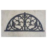 1231	CAST IRON ARCHITECTUAL GRATE WITH IMAGES OF BIRDS EATING GRAPES, APPROXIMATELY 41 IN X 21 IN