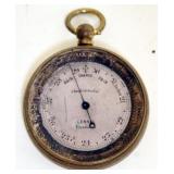1257	ANTIQUE POCKET BAROMETER MISSING CRYSTAL