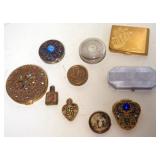 1261	GROUP OF ASSORTED COMPACTS AND PERFUMES INCLUDING BONCILLI, HOUBIGANT AND NORIDA