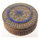 1265	ANTIQUE ROUND DRESSER BOX APPROXIMATELY 3 IN X 1 IN
