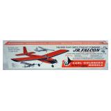 1075	VINTAGE WOOD MODEL AIRPLANE KIT, CARL GOLDBERG MODELS *JR FALCON* R/C AIRPLANE KIT SEALED