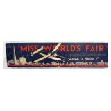 1139	VINTAGE WOOD MODEL AIRPLANE KIT, SCIENTIFIC MODEL AIRPLANE CO. NEWARK, NJ *MISS WORLDS FAIR*  1