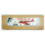 1151	VINTAGE WOOD MODEL AIRPLANE KIT, TOP FLITE *KWIK FLI III* R/C AIRPLANE
