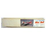 1154	VINTAGE WOOD MODEL AIRPLANE KIT, PECK POLYMERS *PEANUT PEOPLE MINI BELL* R/C AIRPLANE
