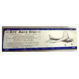 1195	VINTAGE WOOD MODEL AIRPLANE KIT, AERO MODELS *R/C AERO STAR* SEALED