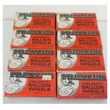 1237	VINTAGE MODEL AIRPLANE NEW OLD STOCK TIRES, TREXLER BALLOON WHEELS, 8 PAIR #2, #3, #4, #5